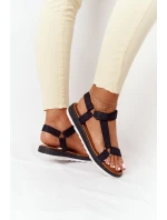Dámské Sandály Na Gumové Podrážce Cerné Stranger Dámské Sandály Na Gumové Podrážce Cerné Stranger