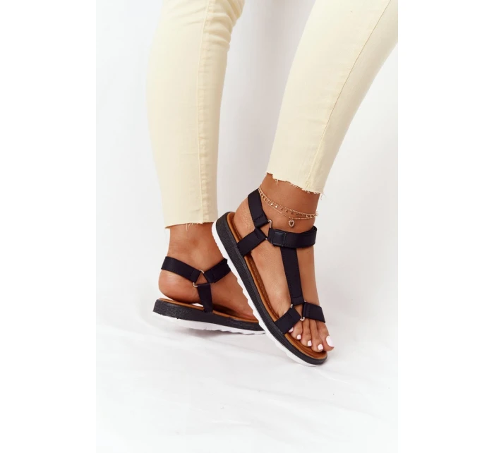 Dámské Sandály Na Gumové Podrážce Cerné Stranger Dámské Sandály Na Gumové Podrážce Cerné Stranger