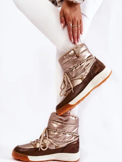 Dámské sněhule Memory Foam Big Star KK274276 Zlato-hnědá