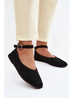 Baleríny z přírodního semiše Big Star model 22069356 Černé - Big Star Shoes