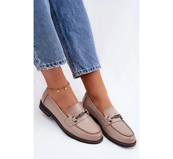 Dámské kožené  Béžové model 22100052 - VINCEZA