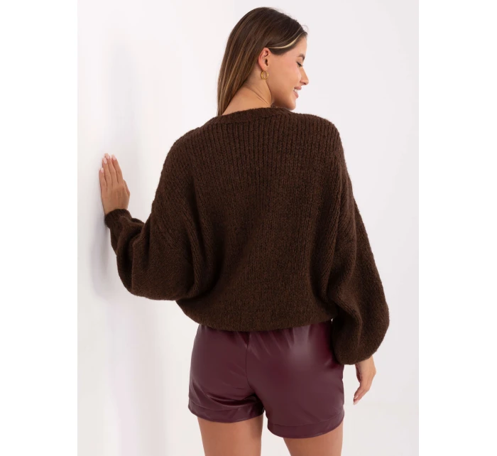 Jumper MI SW 1909.21 tmavě hnědý Jumper MI SW 1909.21 tmavě hnědý