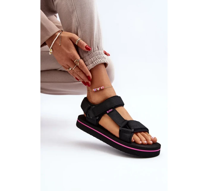 Dámské sandály na platformě Lee Cooper Černé