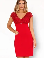 Vzrušující košilka Crossina red - LivCo Corsetti