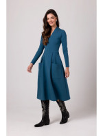 Dámské rozšířené šaty s kapsami tmavě modré model 19439600 - BeWear