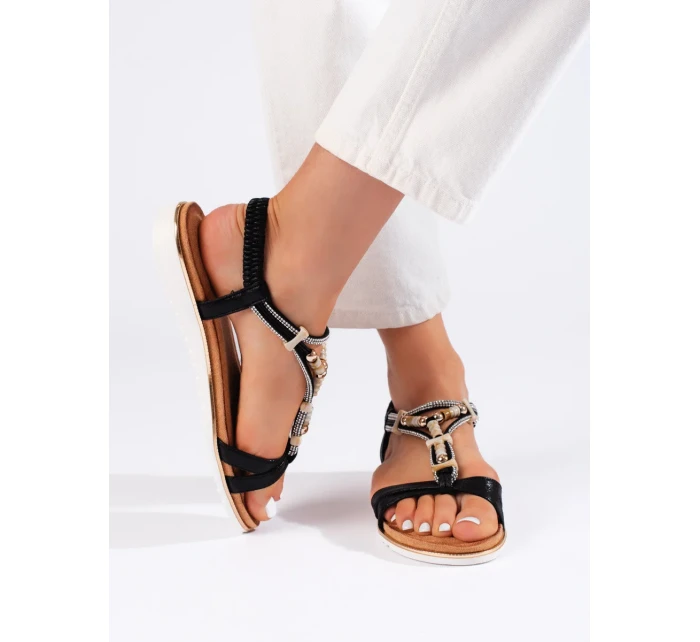 Zajímavé sandály dámské černé platforma Zajímavé sandály dámské černé platforma