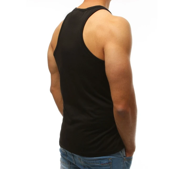 Pánské tílko bez potisku černé FashionStreet RX3495