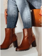 Dámské kozačky na podpatku velbloudí barvy Dstreet model 21981298 - FashionStreet