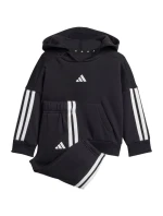 Dětské tepláky adidas Essentials Joggers 3 Stripes Fleece Hoodie black JD6484 Dětské tepláky adidas Essentials Joggers 3 Stripes Fleece Hoodie black JD6484