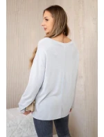 Halenka s náhrdelníkem šedý