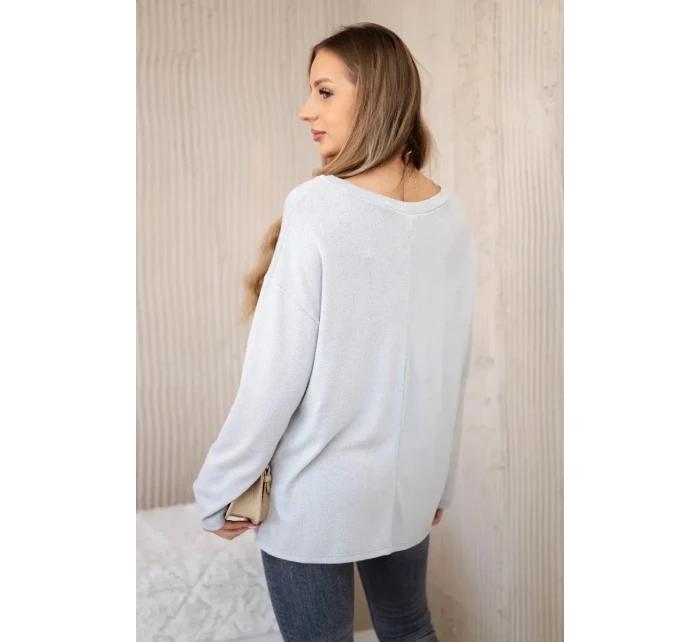 Halenka s náhrdelníkem šedý