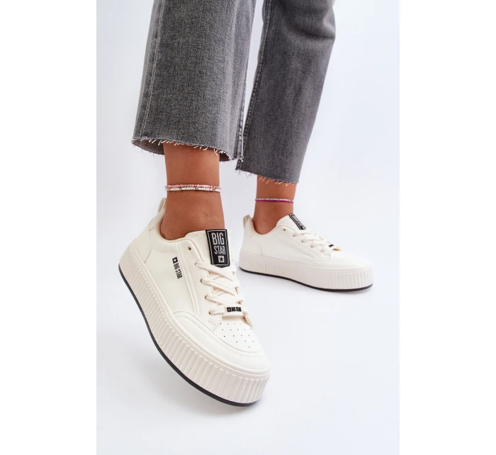 Dámské tenisky na platformě Big Star model 21654856 Bílé - Big Star Shoes Dámské tenisky na platformě Big Star model 21654856 Bílé - Big Star Shoes