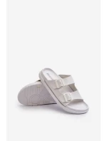 Lehké pánské sandály s přezkami Big Star NN174594 Bílé Lehké pánské sandály s přezkami Big Star NN174594 Bílé