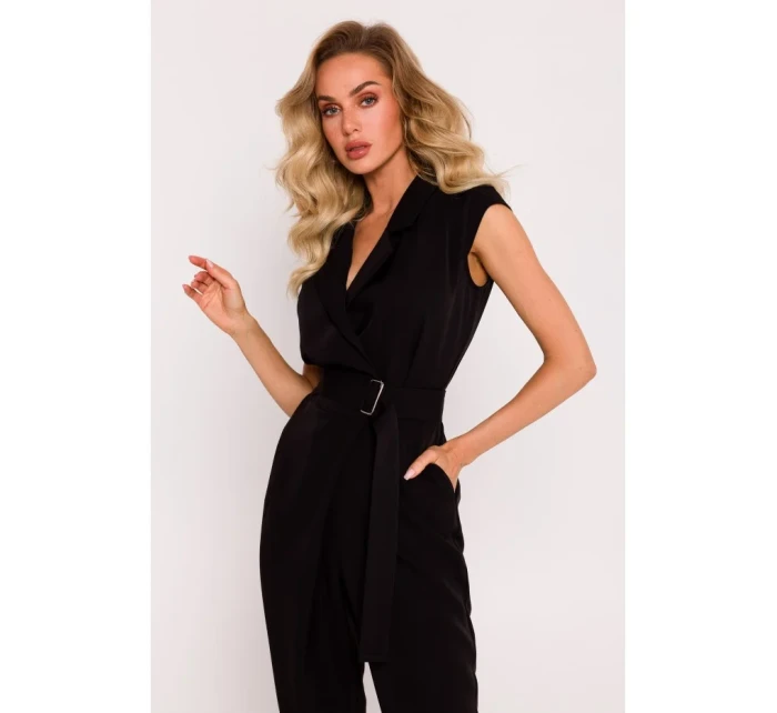 M780 Kombinéza s asymetrickým vzorem - černá