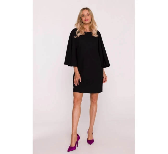 Dámské mini šaty model 21808581 Černá - STYLOVE Dámské mini šaty model 21808581 Černá - STYLOVE