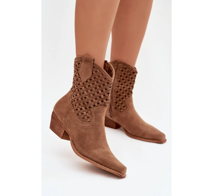 Boty na podpatku model 223852 Step in style Boty na podpatku model 223852 Step in style