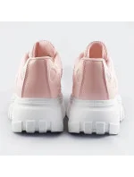 Růžové sportovní dámské boty na platformě (S222) Růžové sportovní dámské boty na platformě (S222)