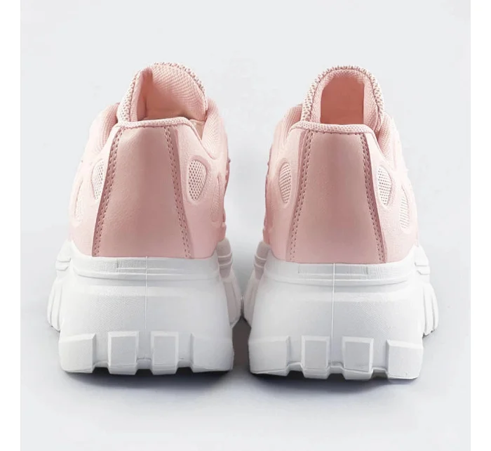 Růžové sportovní dámské boty na platformě (S222) Růžové sportovní dámské boty na platformě (S222)