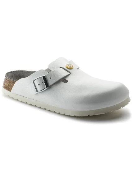 Birkenstock dámské žabky Boston ESD white natural leather medical narrow (0061378) dámské