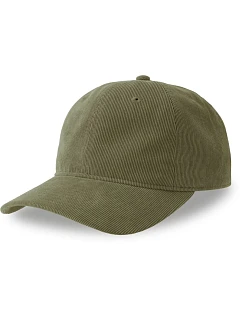 6 panelová manšestrová kšiltovka olive model 22478957 - Atlantis Headwear