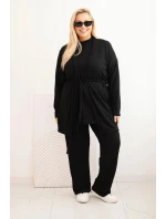 Komplet dámský Plus Size model 21399810 černý - K-Fashion