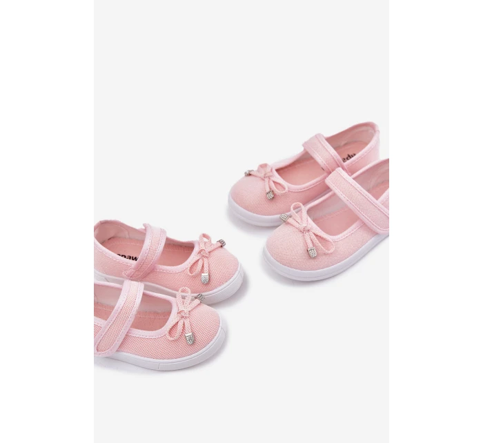Dětské baletky s mašlí růžové Amirinas Dětské baletky s mašlí růžové Amirinas