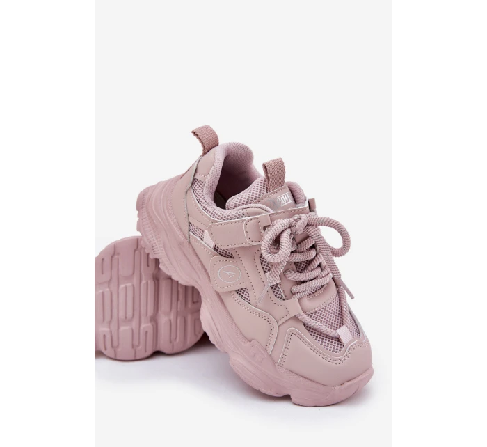Dětské tenisky na platformě růžové Hanomess