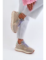 Dámské tenisky na platformě Memory Foam Big Star Platform Beige