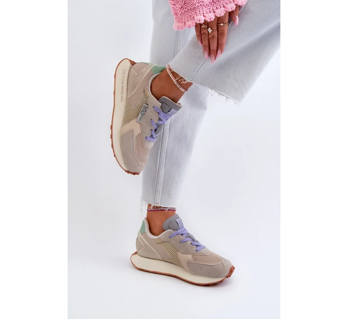 Dámské tenisky na platformě Memory Foam Big Star Platform Beige