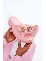 Dámské pěnové pantofle se zdobením na silné podrážce růžové Bremavia Dámské pěnové pantofle se zdobením na silné podrážce růžové Bremavia