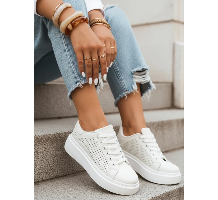 Dámské bílé tenisky FashionStreet ZY1370