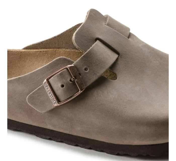 dřeváky Boston Brown leather žabky regular wide model 21735761 - Birkenstock