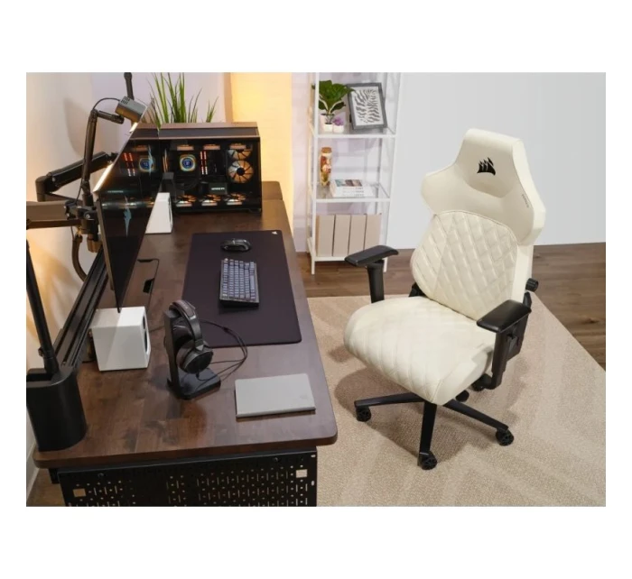 Corsair TC500 LUXE Hráčská židle Čalouněné sedadlo Béžová barva