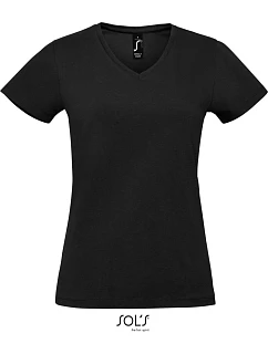 SOL'S Imperial V Women Dámské tričko do V z těžké bavlny 25.2941 deep black