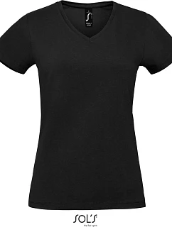 SOL'S Imperial V Women Dámské tričko do V z těžké bavlny model 22520605 deep black