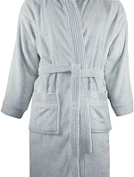 The One Towelling Bathrobe hooded Župan s kapucí 48.1021 silver grey