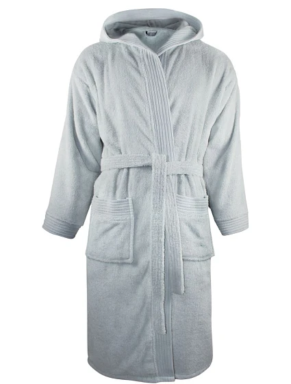 The One Towelling Bathrobe hooded Župan s kapucí 48.1021 silver grey The One Towelling Bathrobe hooded Župan s kapucí 48.1021 silver grey