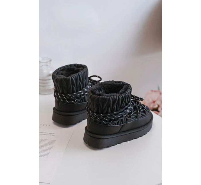 Dětské Zimní Boty S Kožíškem Černé model 21680341 - Boto