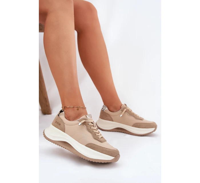 Dámské semišové tenisky na platformě Big Star RR274A345 HI-POLY SYSTEM Tmavě béžové Dámské semišové tenisky na platformě Big Star RR274A345 HI-POLY SYSTEM Tmavě béžové