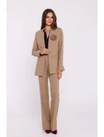 model 20502930 Květinové sako béžové - STYLOVE model 20502930 Květinové sako béžové - STYLOVE
