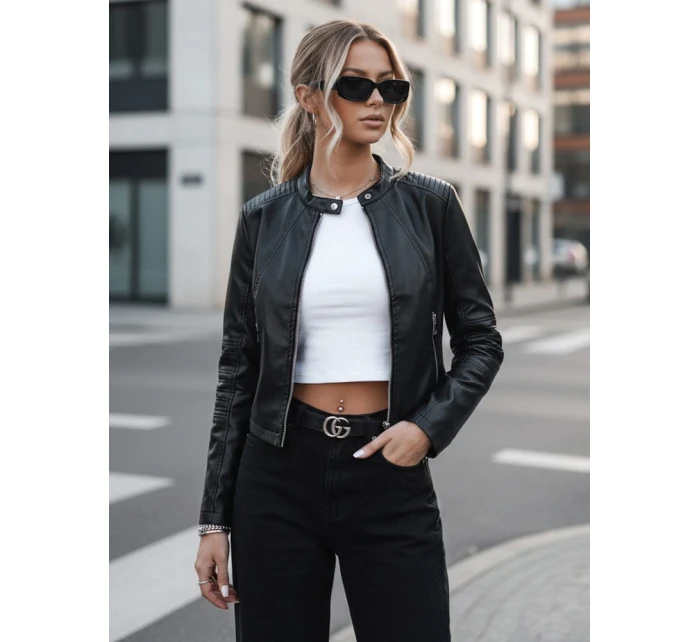 Dámská kožená bunda STYLE černá Dstreet model 21971244 - FashionStreet