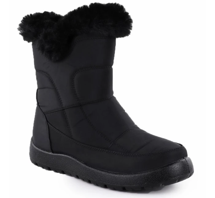 Dámské ploché zateplené sněhule černé Potocki KI24322 Dámské ploché zateplené sněhule černé Potocki KI24322