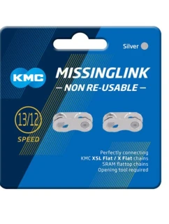 KMC FLATNR konektor 2 kusy blistr stříbrný