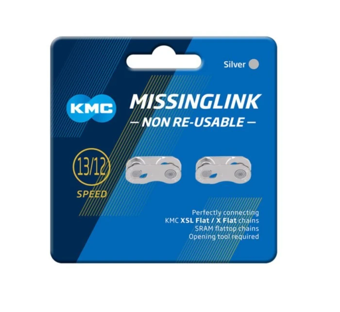 KMC FLATNR konektor 2 kusy blistr stříbrný