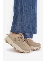 Zateplené Dámské Sportovní Boty Na Na Platformě Béžové model 21668469 - Boto Zateplené Dámské Sportovní Boty Na Na Platformě Béžové model 21668469 - Boto