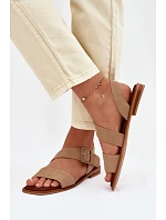 Dámské sandály semišové Big Star TT274491 béžové