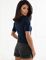 Sweter PM SW model 22334162 granatowy - FPrice Sweter PM SW model 22334162 granatowy - FPrice