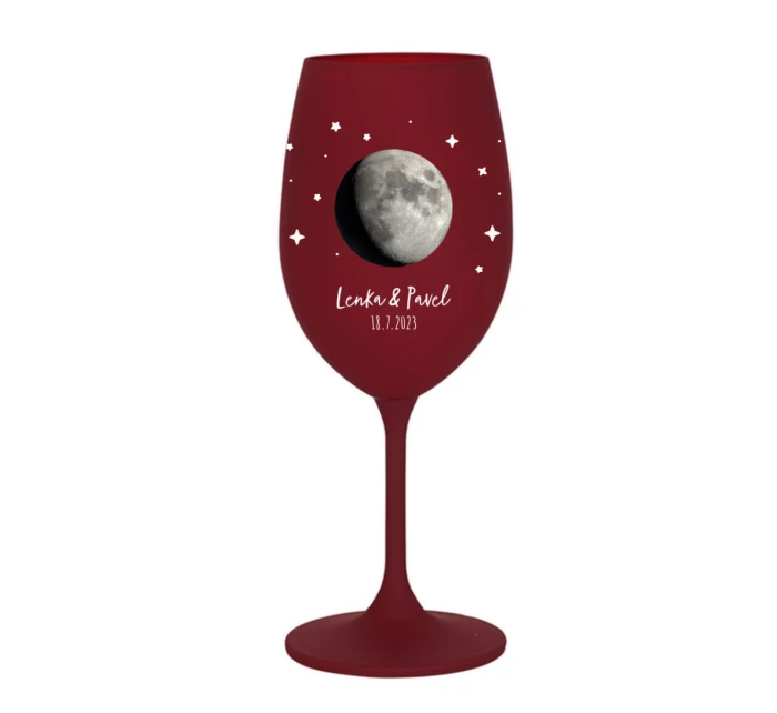 Personalizovaná sklenice s měsíční fází 