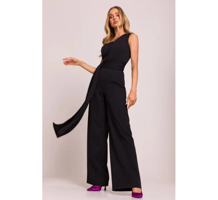 Dámský overal na jedno rameno se šerpou M845 Černá - MOE