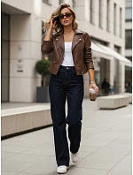 Jeansy damskie wide leg z wysokim stanem granatowe model 22101989 - FashionStreet Jeansy damskie wide leg z wysokim stanem granatowe model 22101989 - FashionStreet